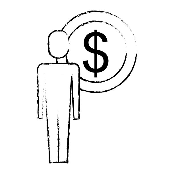 商人一元硬币的货币象征图片下载