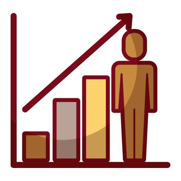 商人用图表箭头增长融资图片下载