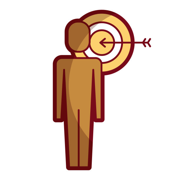 商人与目标箭解决方案营销图片下载