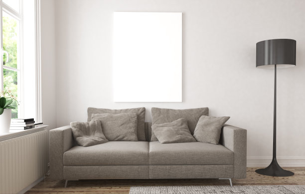 客厅的空白海报图片下载