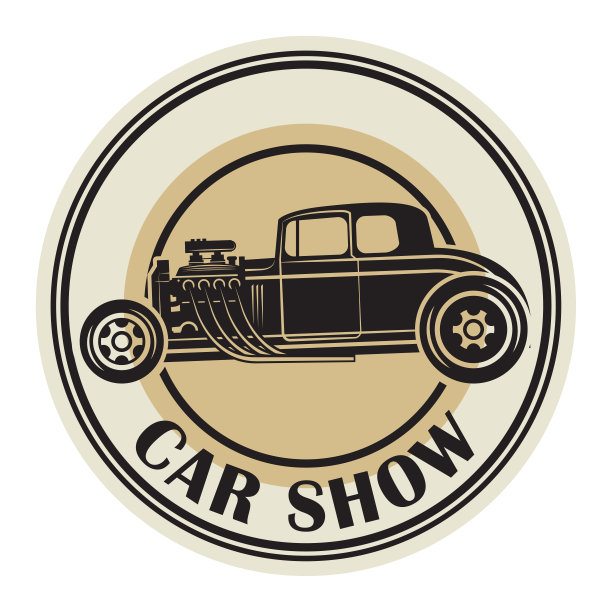 抽象邮票与汽车形状图片下载