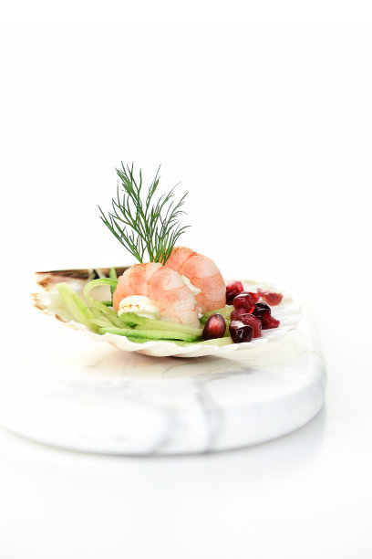 婚礼虾开胃菜图片下载