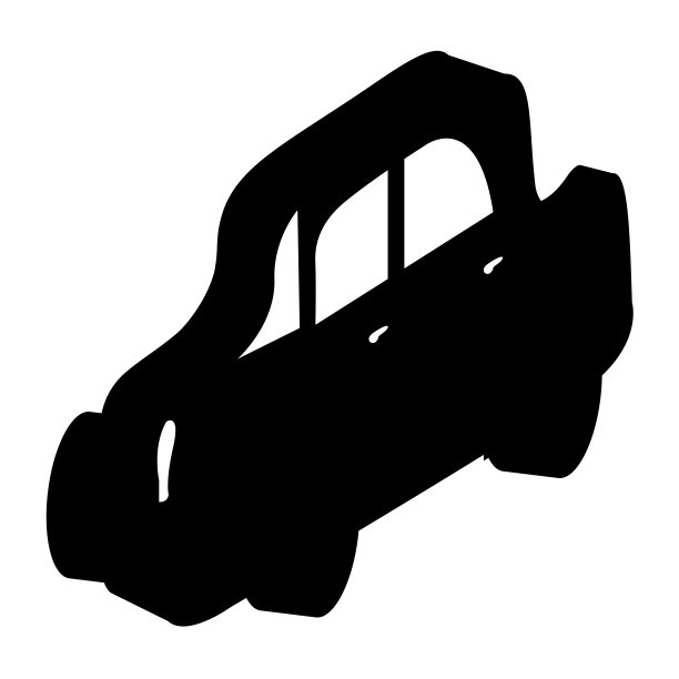 孤立汽车玩具剪影图片下载