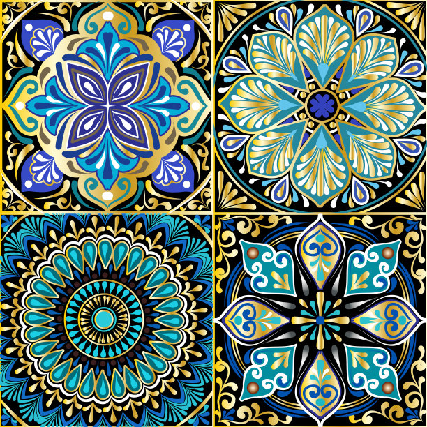 五颜六色的花卉无缝图案图片下载