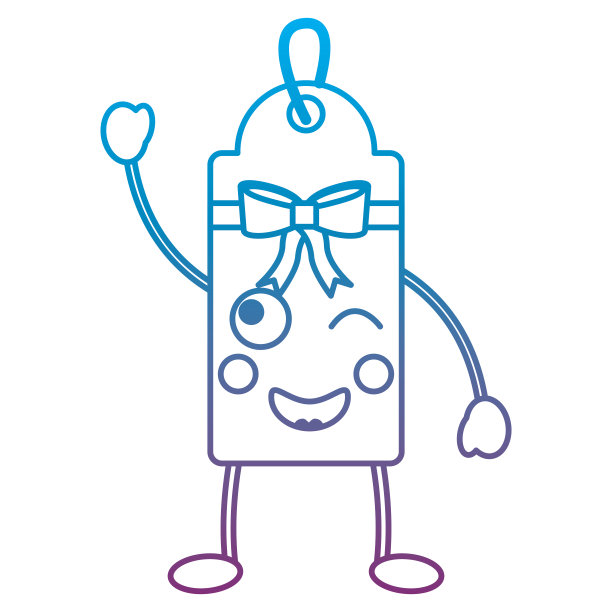 礼物或价格标签快乐的表情符号图标形象图片下载