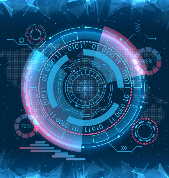 未来界面Hud设计，信息图表元素，技术和科学，分析主题素材图片