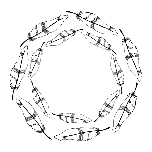 羽毛花环图片下载