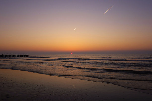 北海的日落图片下载