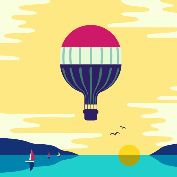 热气球在天空中图片下载