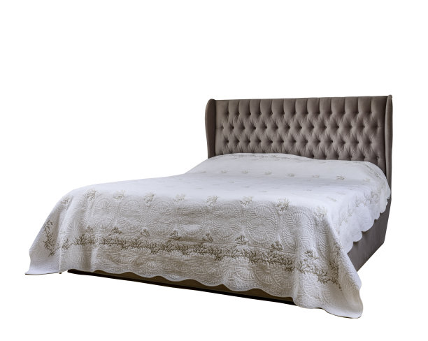 白色背景的床图片下载