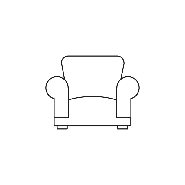 扶手椅矢量图标图片下载