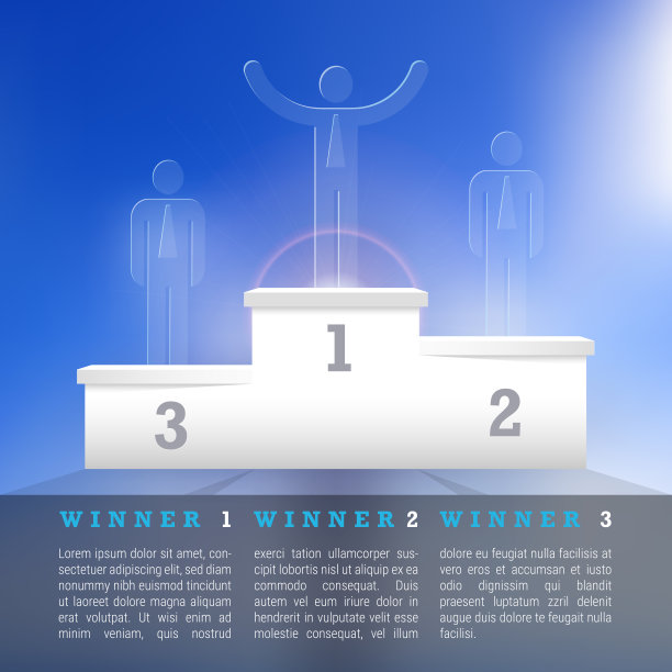 白色矢量获奖者领奖台。企业赢家的概念图片下载