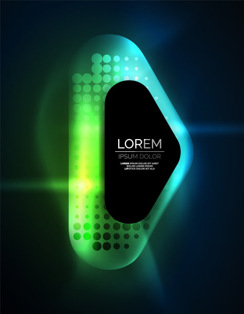 发光的镜头光晕，明亮的彩色技术背景图片下载