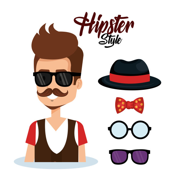 时髦风格的化身与配件图片下载