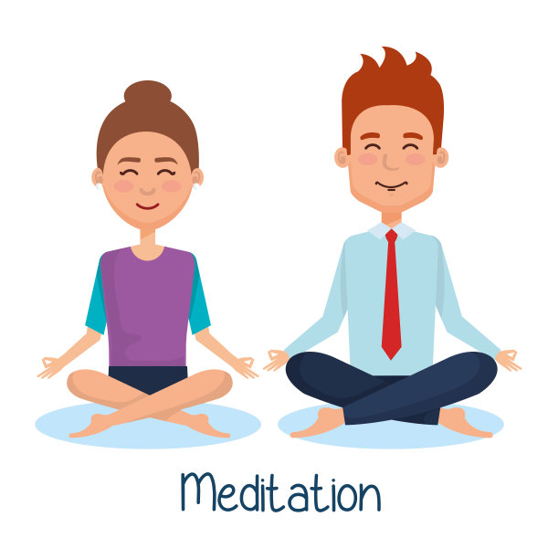 商务人士冥想生活方式素材图片