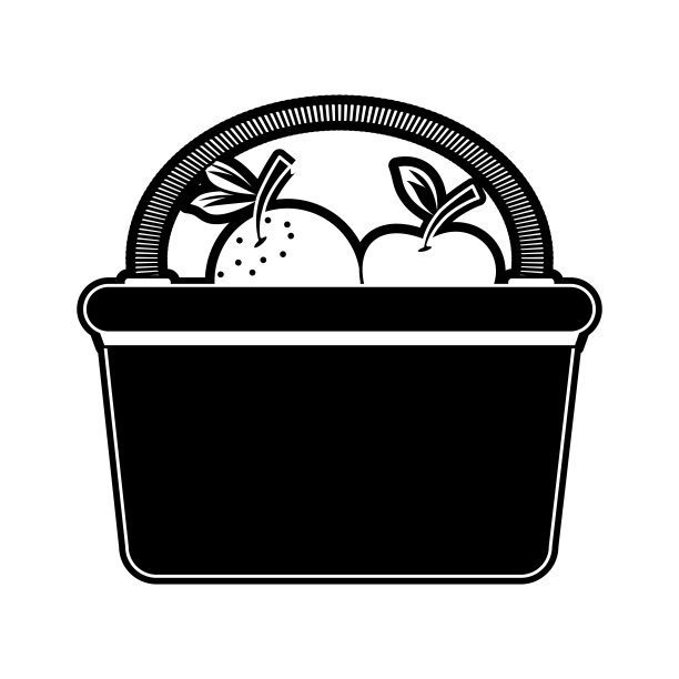 野餐篮子孤立图片下载