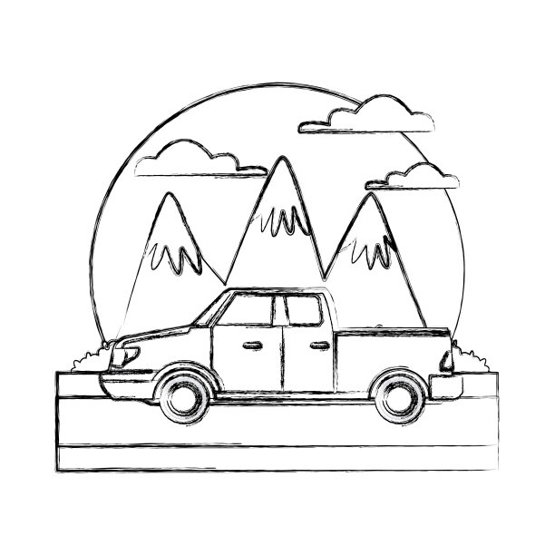 拾取山水之间的车辆图片下载