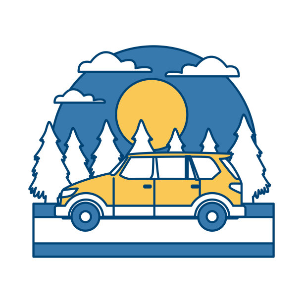 森林里的越野车图片下载