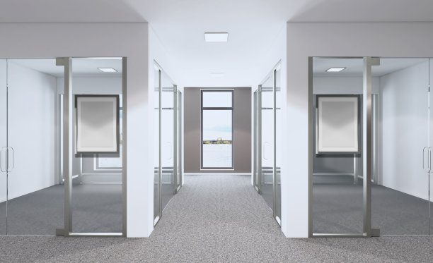 空现代办公柜。会议室。3 d渲染。模型图图片下载