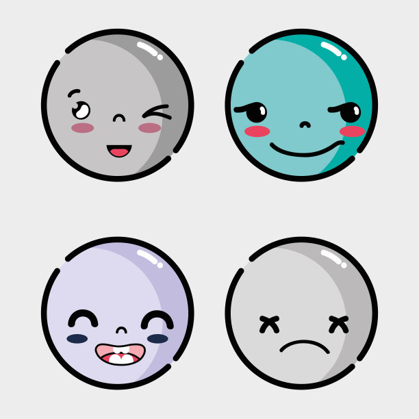 设置不同表情的表情素材图片