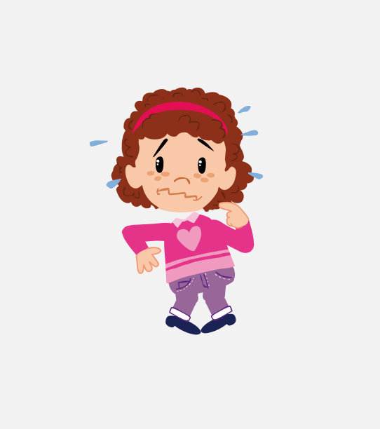 穿着毛衣的白人女孩，很害怕。图片下载