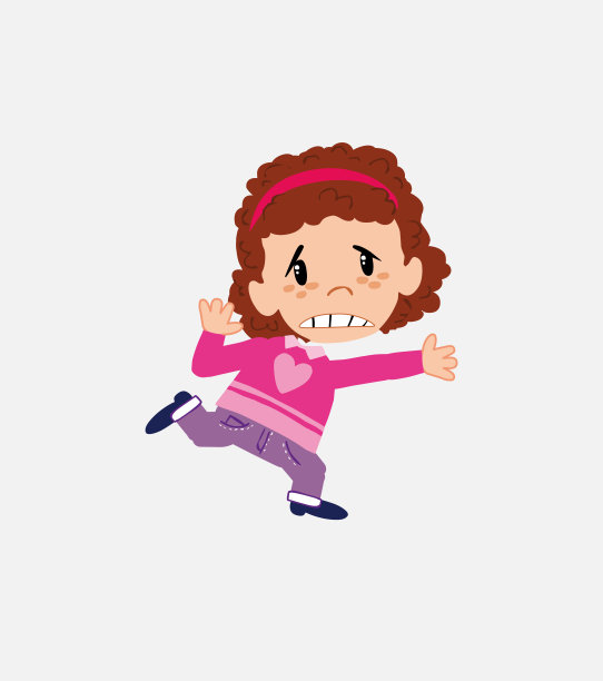 穿毛衣的白人女孩惊慌失措。图片下载