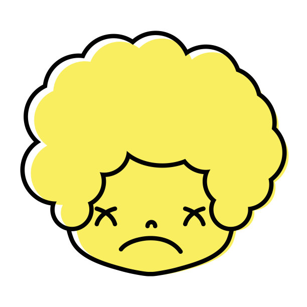 给男孩的卷发和悲伤的脸涂颜色图片下载