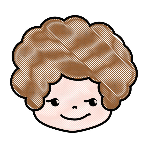 磨碎的男孩头，卷曲的头发和流氓的脸图片下载