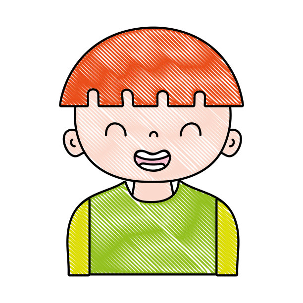 磨碎的微笑男孩的发型和t恤图片下载