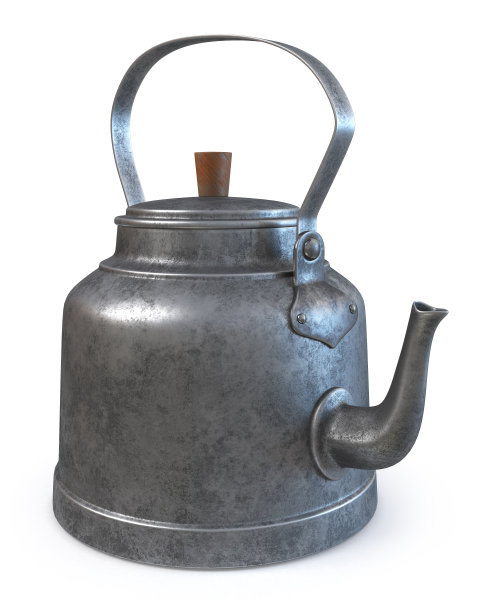 3d插图水壶铁复古图片下载