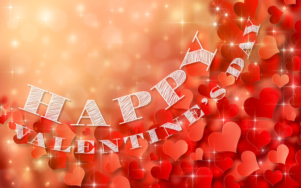 情人节心背景插图图片下载