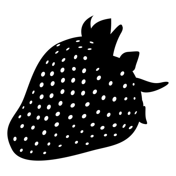 孤立的草莓轮廓图片下载