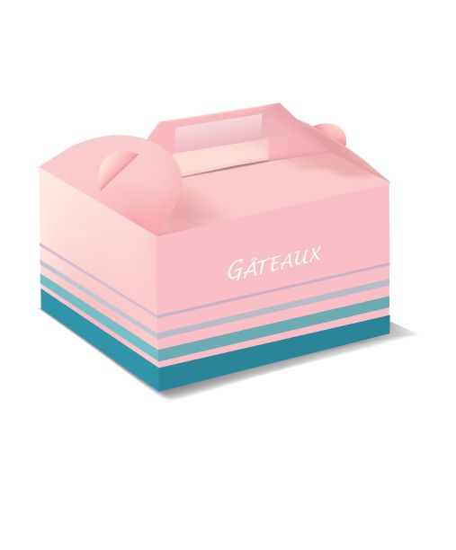 粉红色图案的蛋糕载体包装图片下载