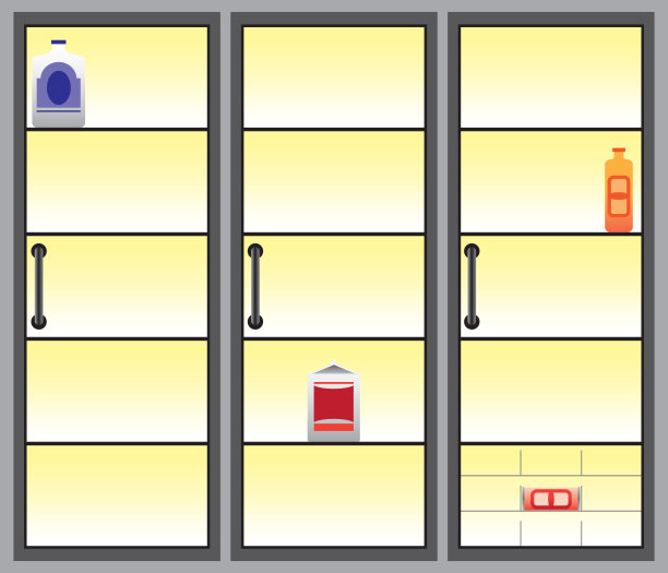 陈列柜几乎空无一物图片下载
