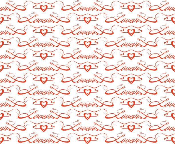 无缝的图案线条和心形。图片下载