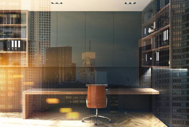 黑色家庭办公室室内色调图片下载