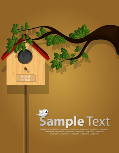 装饰画卡鸟屋图片下载