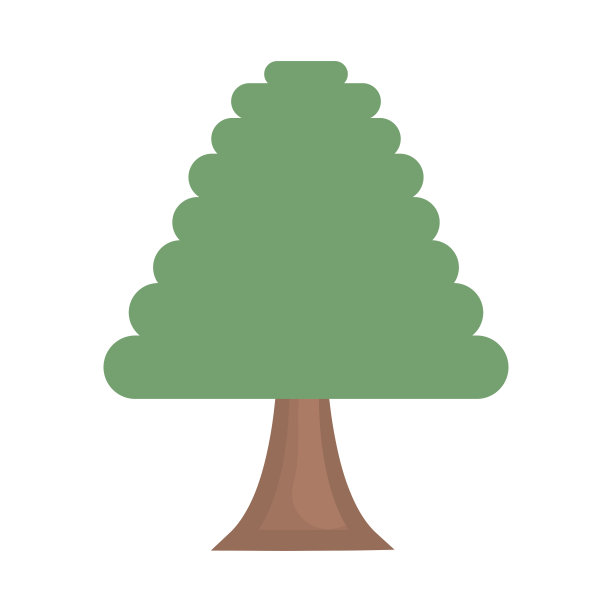 树的自然符号卡通图片下载