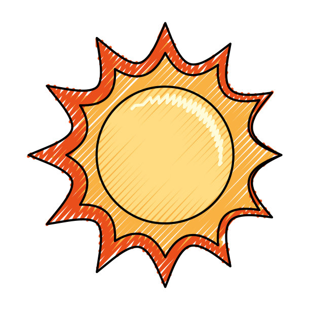 太阳图案卡通素材图片