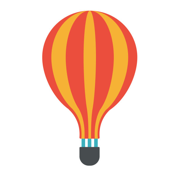 空中旅行气球的图标符号艺术设计。图片下载
