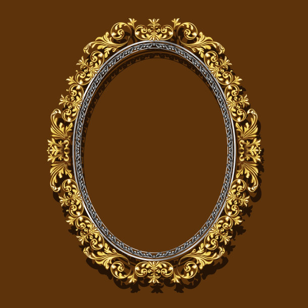 框架金色与阴影图片下载
