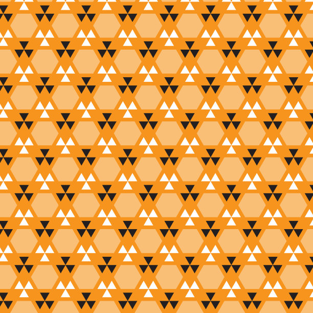 小黑白三角上大橙三角编织图案软橙背景图片下载