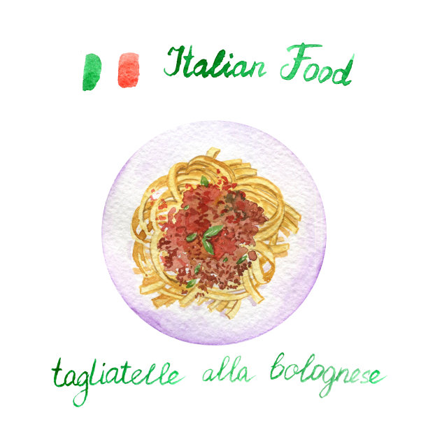 水彩绘画面食图片下载