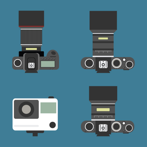 一套单反和无反光镜相机图片下载