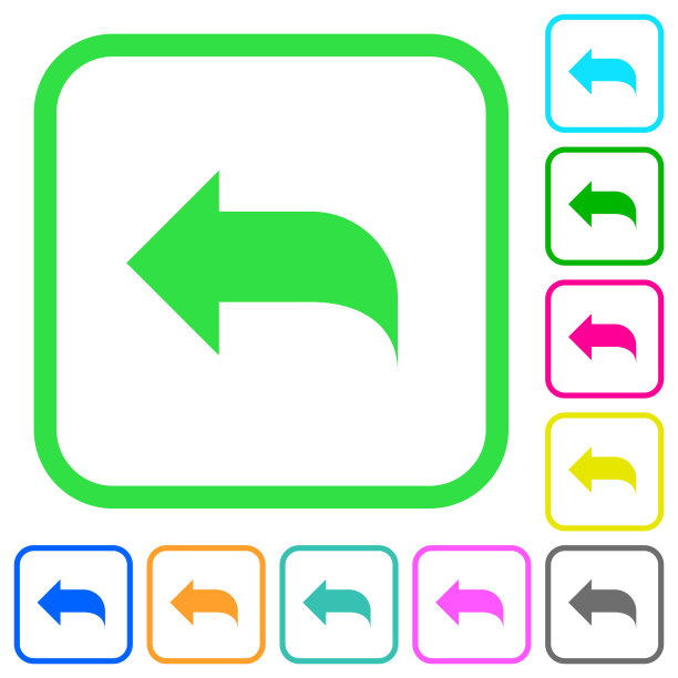 回复邮件生动的彩色平面图标图片下载