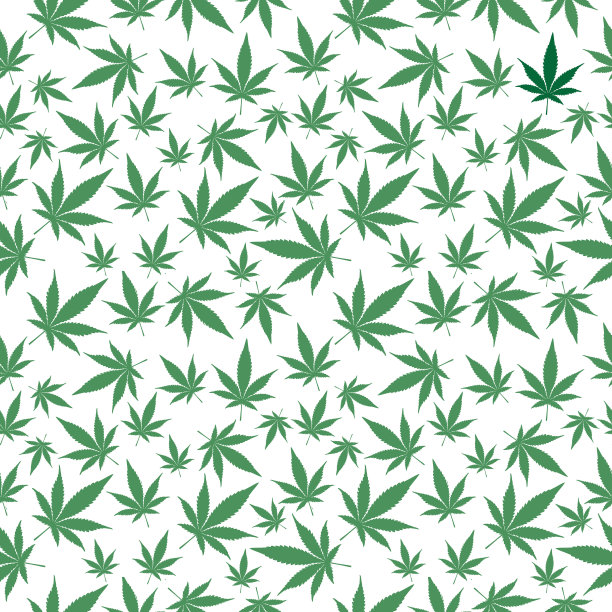 无缝大麻叶图案素材图片