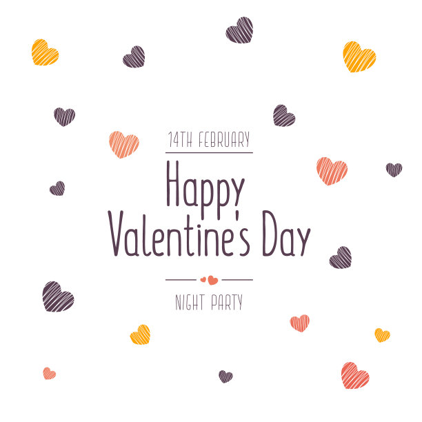 情人节排版海报快乐图片下载