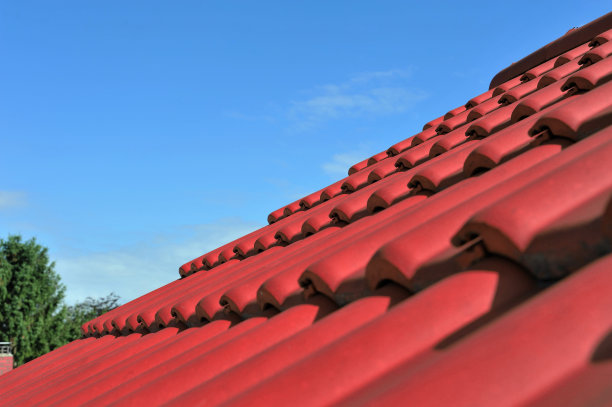 住宅上的瓦屋顶图片下载