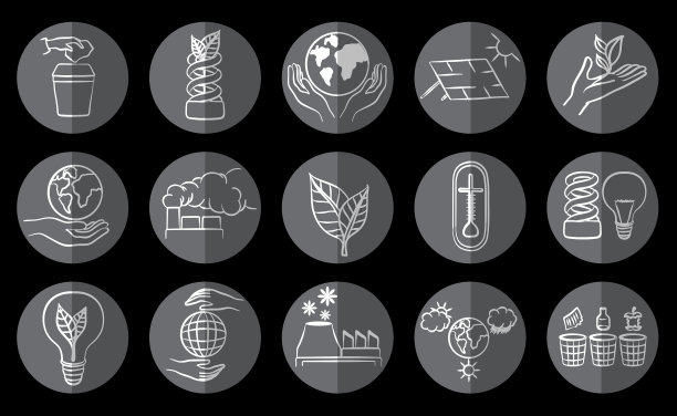 一套环境标志，生态环境图片下载