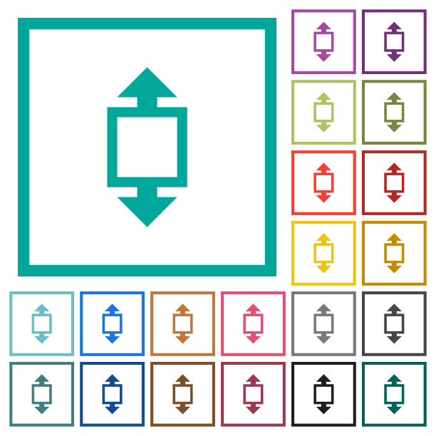 高度工具和象限框架的平面颜色图标图片下载